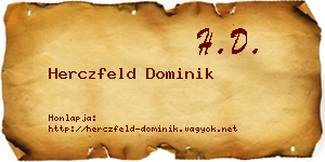 Herczfeld Dominik névjegykártya